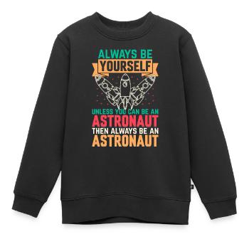 Fusée spatiale Vaisseau spatial Voyage spatial Space Astronau - Sweat Premium enfant bio - noir - Devant - AI Model Kid Female (0cm)