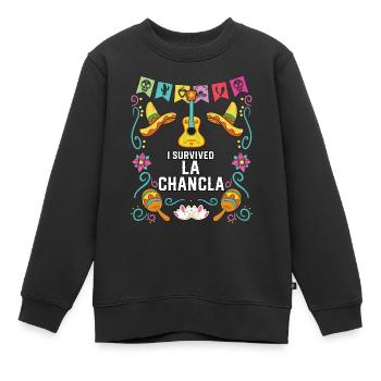 J’ai survécu à La Chancla Pantoufles mexicaines Sandales - Sweat Premium enfant bio - noir - Devant - AI Model Kid Female (0cm)