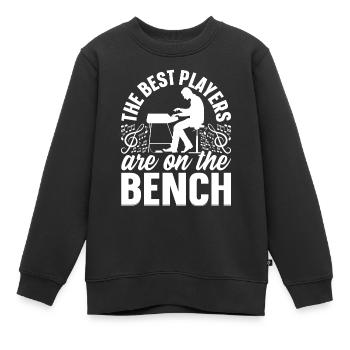 Pianiste Pianiste - Les meilleurs joueurs sont sur le - Sweat Premium enfant bio - noir - Devant - AI Model Kid Female (0cm)
