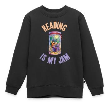 La lecture est mon art cool de confiture pour - Sweat Premium enfant bio - noir - Devant - AI Model Kid Female (0cm)