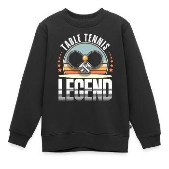 Tischtennis - Kinder Premium Organic Sweatshirt - Schwarz - Vorne - AI Model Kid Female (0cm)