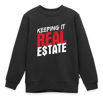 Immobilien-Händler Für Immobilien-Makler - Kinder Premium Organic Sweatshirt - Schwarz - Vorne - AI Model Kid Female (0cm)