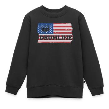 Drumline Trommeln Geschenk - Kinder Premium Organic Sweatshirt - Schwarz - Vorne - AI Model Kid Female (0cm)