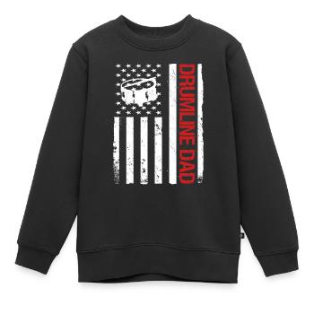 Drumline Trommeln Geschenk - Kinder Premium Organic Sweatshirt - Schwarz - Vorne - AI Model Kid Female (0cm)