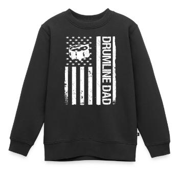 Drumline Trommeln Geschenk - Kinder Premium Organic Sweatshirt - Schwarz - Vorne - AI Model Kid Female (0cm)