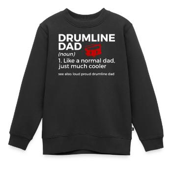 Drumline Trommeln Geschenk - Kinder Premium Organic Sweatshirt - Schwarz - Vorne - AI Model Kid Female (0cm)