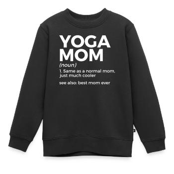 Yoga - Sweat Premium enfant bio - noir - Devant - AI Model Kid Female (0cm)
