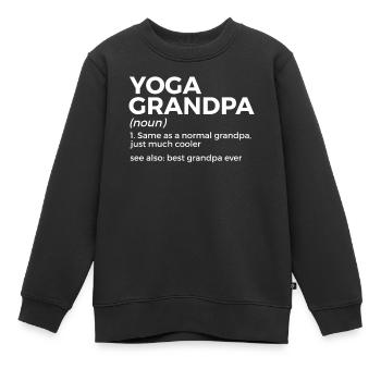 Yoga - Sweat Premium enfant bio - noir - Devant - AI Model Kid Female (0cm)