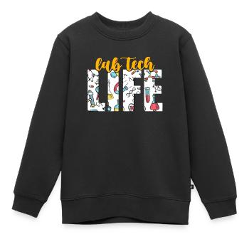 Technicien de laboratoire Scientifique de laboratoire Tech Life - Sweat Premium enfant bio - noir - Devant - AI Model Kid Female (0cm)