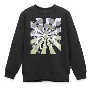 Chevaux sauvages Cheval Poney Chevaux Cheval Poisson Cavalier - Sweat Premium enfant bio - noir - Devant - AI Model Kid Female (0cm)