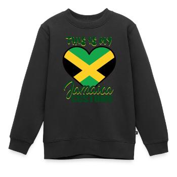 Jamaika Kostüm Jamaica - Kinder Premium Organic Sweatshirt - Schwarz - Vorne - AI Model Kid Female (0cm)