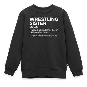 Wrestling - Kinder Premium Organic Sweatshirt - Schwarz - Vorne - AI Model Kid Female (0cm)
