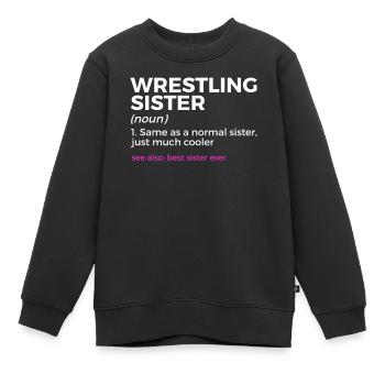 Wrestling - Kinder Premium Organic Sweatshirt - Schwarz - Vorne - AI Model Kid Female (0cm)