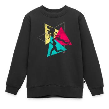 Triathlon - Sweat Premium enfant bio - noir - Devant - AI Model Kid Female (0cm)