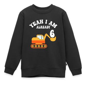 6. Geburtstag Junge 6 Jahre - Kinder Premium Organic Sweatshirt - Schwarz - Vorne - AI Model Kid Female (0cm)