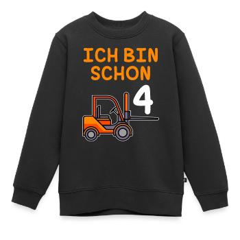 4 Jahre Junge 4. Geburtstag - Kinder Premium Organic Sweatshirt - Schwarz - Vorne - AI Model Kid Female (0cm)