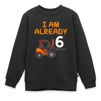 6. Geburtstag Junge 6 Jahre - Kinder Premium Organic Sweatshirt - Schwarz - Vorne - AI Model Kid Female (0cm)