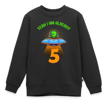 5. Geburtstag 5 Jahre - Kinder Premium Organic Sweatshirt - Schwarz - Vorne - AI Model Kid Female (0cm)