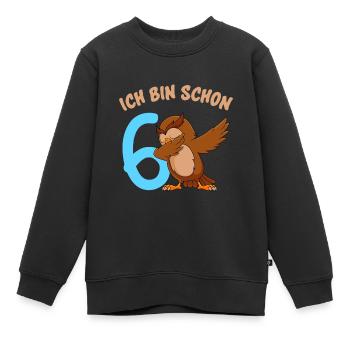 Ich bin 6 Jahre 6. Geburtstag - Kinder Premium Organic Sweatshirt - Schwarz - Vorne - AI Model Kid Female (0cm)