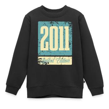 2011 Geboren Geburtstag Geburtsjahr - Kinder Premium Organic Sweatshirt - Schwarz - Vorne - AI Model Kid Female (0cm)