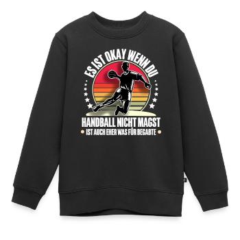 Handball Handballer - Kinder Premium Organic Sweatshirt - Schwarz - Vorne - AI Model Kid Female (0cm)