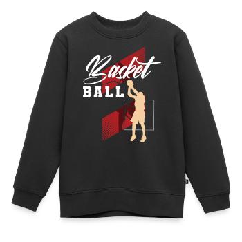 Basketball Basketballer - Kinder Premium Organic Sweatshirt - Schwarz - Vorne - AI Model Kid Female (0cm)