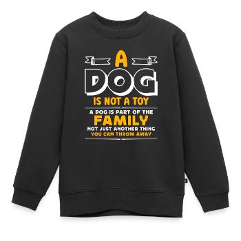 Animaux abandonnés Un chien n’est pas un jouet Animaux sans abri - Sweat Premium enfant bio - noir - Devant - AI Model Kid Female (0cm)