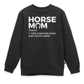 Cavalier - Sweat Premium enfant bio - noir - Devant - AI Model Kid Female (0cm)