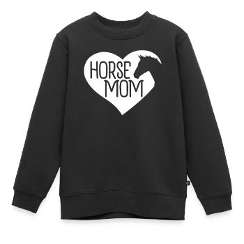 Cavalier - Sweat Premium enfant bio - noir - Devant - AI Model Kid Female (0cm)