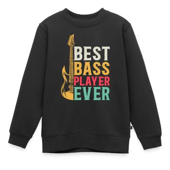 Bass Guitarist Bass Guitar Player - Best Bass Play - Kinder Premium Organic Sweatshirt - Schwarz - Vorne - AI Model Kid Female (0cm)