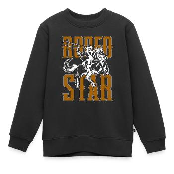 Steer Wrestling Rodeo Star Horses Steer Wrestling - Sweat Premium enfant bio - noir - Devant - AI Model Kid Female (0cm)