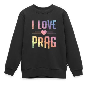 I Love Prag - Kinder Premium Organic Sweatshirt - Schwarz - Vorne - AI Model Kid Female (0cm)