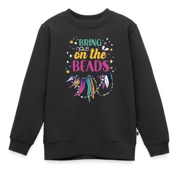 Beading Bring On The Beads Jewelry Making Beader - Kids Premium Organic Sweatshirt - black - Front - AI Model Kid Female (0cm)