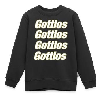 Gottlos - Kinder Premium Organic Sweatshirt - Schwarz - Vorne - AI Model Kid Female (0cm)