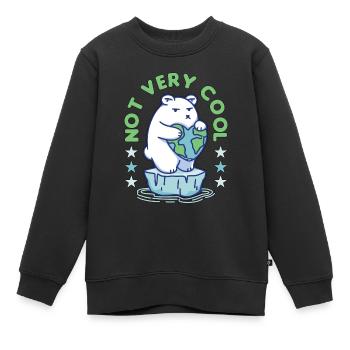 Global Warming Not Very Cool Environment Science - Kinder Premium Organic Sweatshirt - Schwarz - Vorne - AI Model Kid Female (0cm)