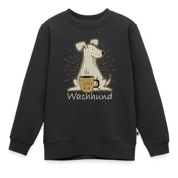 Chien de garde Café Chien Propriétaire de chien - Sweat Premium enfant bio - noir - Devant - AI Model Kid Female (0cm)
