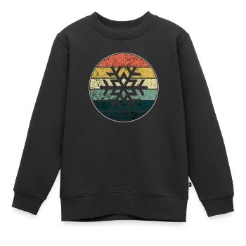 Snowflake - Kids Premium Organic Sweatshirt - black - Front - AI Model Kid Female (0cm)
