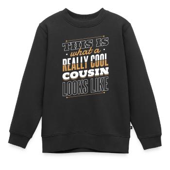 Cousins Famille Cousin - Sweat Premium enfant bio - noir - Devant - AI Model Kid Female (0cm)