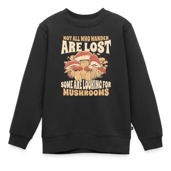 Pilz Pilze Funghi Champignon - Kinder Premium Organic Sweatshirt - Schwarz - Vorne - AI Model Kid Female (0cm)
