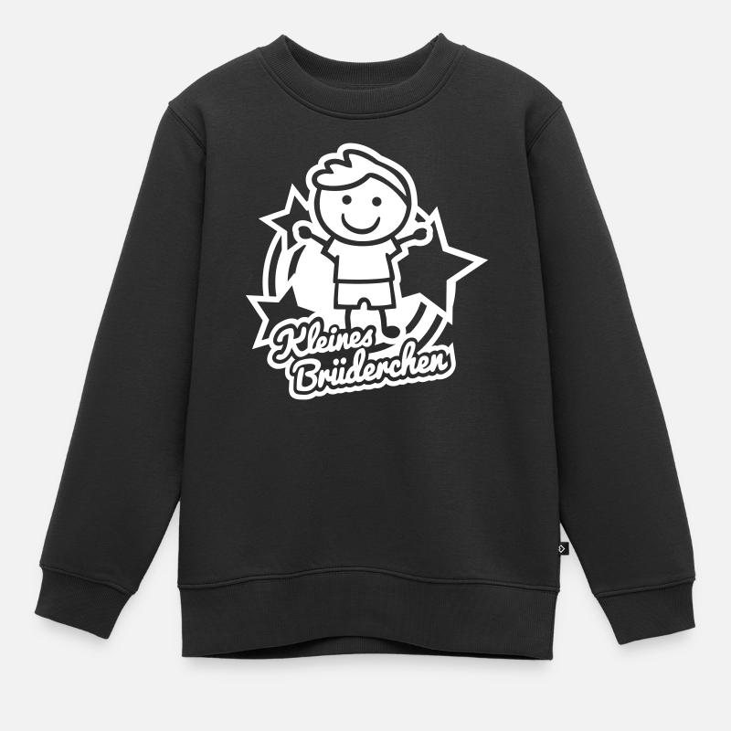 Kleines Brüderchen (Emblem) - Kinder Premium Organic Sweatshirt - Schwarz
