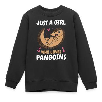 Pangolin Tier Pangoline vom Aussterben bedrohte Ar - Kinder Premium Organic Sweatshirt - Schwarz - Vorne - AI Model Kid Female (0cm)