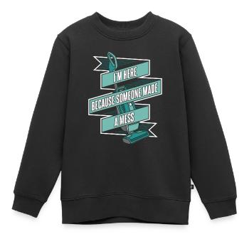 Hauswirtschaft Haushälterin Reiniger Reinigung - Kinder Premium Organic Sweatshirt - Schwarz - Vorne - AI Model Kid Female (0cm)
