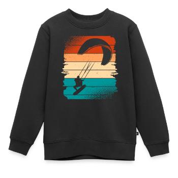 Kitesurfer Kitesurf Kitesurf - Sweat Premium enfant bio - noir - Devant - AI Model Kid Female (0cm)