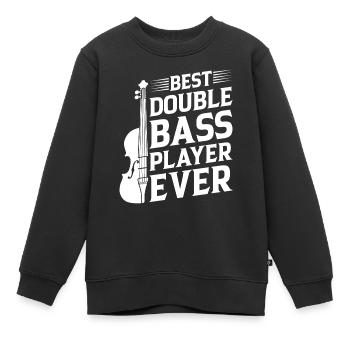 Double Bass Player - Best Double Bass Player Ever - Kinder Premium Organic Sweatshirt - Schwarz - Vorne - AI Model Kid Female (0cm)