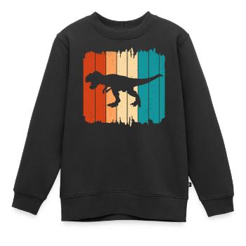 T-Rex - Kids Premium Organic Sweatshirt - black - Front - AI Model Kid Female (0cm)