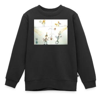 PandaBEER Manege frei - Kinder Premium Organic Sweatshirt - Schwarz - Vorne - AI Model Kid Female (0cm)