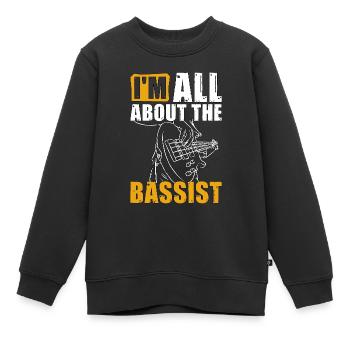 Bass Guitar I'm All About Guitarist Bass Player - Kinder Premium Organic Sweatshirt - Schwarz - Vorne - AI Model Kid Female (0cm)
