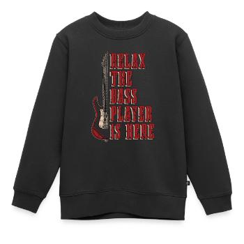 Bass Guitar Relax The Bass Player Is Guitarist - Kinder Premium Organic Sweatshirt - Schwarz - Vorne - AI Model Kid Female (0cm)