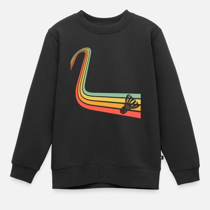 Badminton - Sweat Premium enfant bio - noir