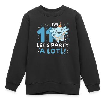 11ème anniversaire Axolotl onze ans doux Axolotls - Sweat Premium enfant bio - noir - Devant - AI Model Kid Female (0cm)
